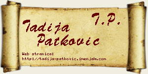 Tadija Patković vizit kartica